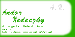 andor nedeczky business card